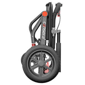Scooter de mobilité urbaine pour personnes âgées, fauteuil roulant manuel, cadre en alliage d'aluminium aspect carbone, roues arrière solides de 12 pouces, avec poignée de traction et sac à dos - Product Image 5