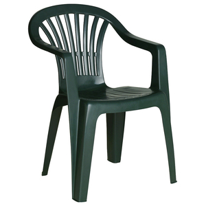 Sedia Monoblocco in Resina Lyra Green con Schienale Basso - Product Image 1