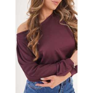 เสื้อผู้หญิงสีพลัม ผ้าบาง แขนทรงปีกค้างคาว ขายส่ง แขนทรงปีกค้างคาว แขนทรงปีกค้างคาว - Product Image 1