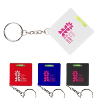 Anneau de ruban à mesurer compact niveleur avec ruban de règle en métal de 1 mètre de long TM005 cadeau promotionnel ruban à mesurer porte-clés