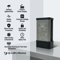Alimentation électrique à découpage 12V 60W IP44 étanche à la pluie, tension constante 5A, pour éclairage LED industriel architectural/landscaping
