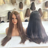 En Stock, Peluca Judía con Encaje HD SDD de 150% de Densidad, Cabello Humano Virgen Natural Liso, Pelucas Kosher Listas para Enviar, Cabello Europeo