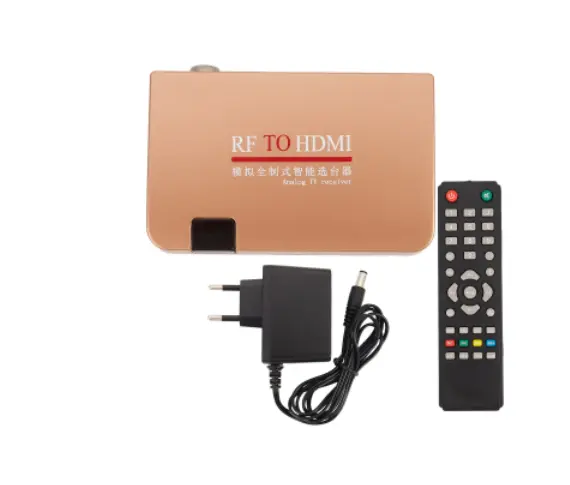 Adaptor konverter RF ke HDMI, penerima Analog kotak TV Digital Remote Control