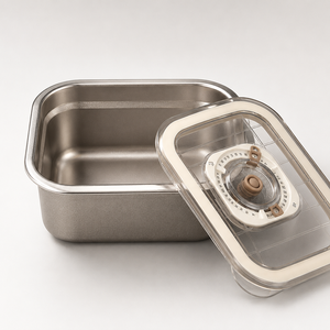 Pure Titanium Food Storage <b>Containers</b> Airtight Lid Minimalist Design Baby Safe Non Toxic BPA Free Mother Infant Friendly for Bab - Product Image 1