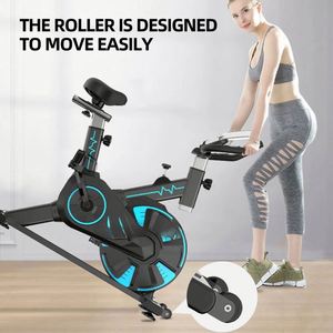 Bicicleta estática para el hogar con marco de metal, pantalla LCD, carga máxima de 150 kg, equipo de fitness para ciclismo en interiores - Product Image 4