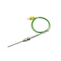 Sonde de température à thermocouple fileté en acier inoxydable, types K, E, J, avec montage fileté