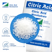 Citroenzuurmonohydraat, voedingskwaliteit E330, CAS 5949-29-1, zuurteregelaar voor sap, frisdrank, snoep, bakkerijproducten en dranken.