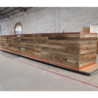 Comptoir de bar de grande taille facile à assembler, design importé, mobilier de luxe, tables de bar en bois vieilli