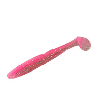VÉRITABLE senteurs de forme de couleur personnalisés de 3 "fabriqués à la machine ver doux Fhisng avec appâts de pêche en caoutchouc à pagaie