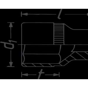 HAZET <b>Socket</b> 900Z-30 ∙ 1/2 inch (<b>12</b>.5 mm) square, hollow ∙ Outside <b>12</b>-<b>point</b> traction profile ∙ Size 30 mm - Product Image 2