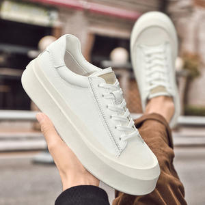 <b>Men's</b> <b>Platform</b> <b>Shoes</b> Inner Height Increasing Board Fashionable White Mesh Breathable Lightweight Spring Low-top Casual <b>Shoes</b> - Product Image 3