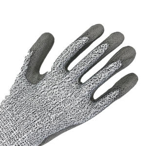 Строительные перчатки NMSHIELD ANSI Cut Level A2 анти-режущие полиуретановые/HPPE устойчивые к порекам нейлоновые защитные противоскользящие XL - Product Image 3