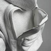 Sweat à capuche surdimensionné unisexe de haute qualité en coton doux Streetwear personnalisé Boxy Sweat à capuche avec sac à dos zippé