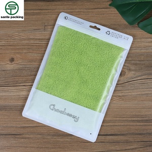 Custom Color 3 Side Seal Heat Seal Gravure Printed Recyclable Towel Bag with Window for Packaging - Product Image 3