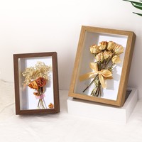 Meilleure vente de vitrine à fleurs séchées DIY, cadre en bois, boîte d'ombre vierge