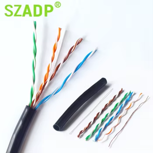 Cat5e Cat6 Cat6A kabel Lan luar ruangan Pasangan memutar UTP STP FTP kucing 6 6A 23AWG 0.56mm BC CCA 1000ft kabel tahan air - Product Image 5