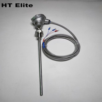 Capteur de température industriel personnalisé de type K J PT100 assemblé avec boîtier de jonction en aluminium