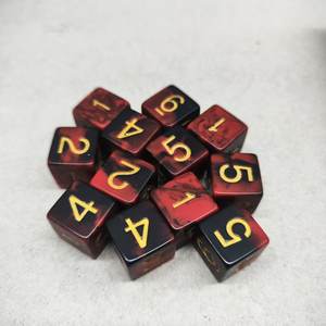 Dados de Plástico Negro a Precio de Fábrica, Juego de Dados Acrílicos de 18 mm con Esquinas Redondeadas - Product Image 3