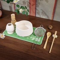 BespritGift Best Seller Kit Matcha 8 pièces Bol en céramique Fouet en bambou Support Chasen Boîte cadeau de thé Matcha pour usage personnel et cadeaux