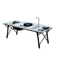 Portable Pliant Camping Pique-Nique En Aluminium Table Pliante Hauteur Réglable 5 Unités Modularité IGT Table
