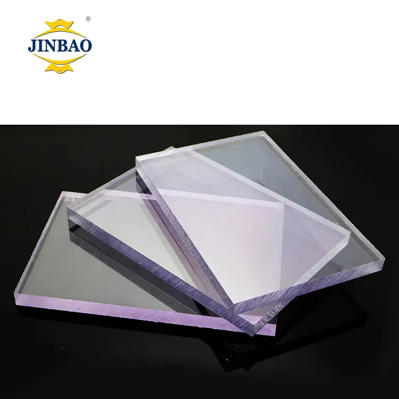 Jinbao 8mm 10mm tấm mặt trời sóng nhựa trong suốt UV rỗng mái Bảng điều khiển nhà kính khuếch tán PC tấm polycarbonate rắn