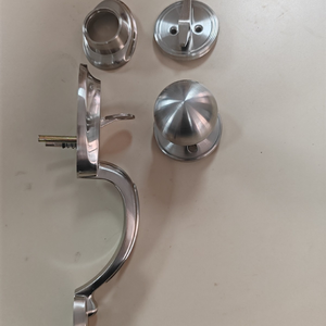 Silbernes Außentürschloss-Set für die Haustür mit Schlüssel, Riegel und Griffgarnitur, Wasserdicht, für Holztüren, Zinklegierung - Product Image 6