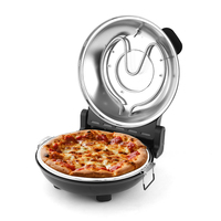 Four à pizza miniature de 12 pouces avec contrôle de la température, boîtier en métal, 1200 W, multifonctionnel pour un usage domestique et commercial