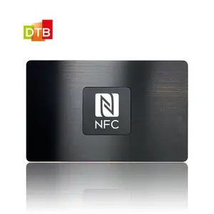 Cao cấp tùy chỉnh RFID kim loại thẻ thông minh với mã QR NFC 4K vàng NFC thẻ kinh doanh kim loại