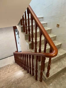 Balustrade d'escalier en bois massif de style moderne, balustrade en bois massif pour enfants - Product Image 6
