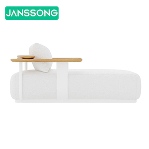 Chaise longue double <span class=keywords><strong>de</strong></span> luxe pour extérieur, mobilier <span class=keywords><strong>de</strong></span> <span class=keywords><strong>jardin</strong></span> en <span class=keywords><strong>aluminium</strong></span> pour hôtel, villa, resort et patio - Product Image 4