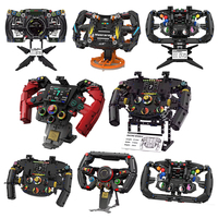 Simulador de Carreras de Autos Deportivos, Volante, Bloques de Construcción, Modelo MOC, Tablero Interactivo con Control por Aplicación, Regalo de Navidad