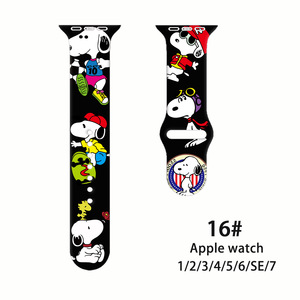 Bracelet de montre en silicone respirant imprimé avec breloque pour Apple Watch Series 1-7 et SE Modèle Zt - Product Image 6