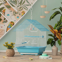 Grande cage à oiseaux en métal, cage à perroquets pour petits oiseaux, cage à oiseaux durable avec bols d'alimentation, plateau amovible, fournisseur en gros