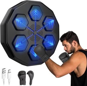Máquina de Boxeo Digital Inteligente para Montar en Pared, Maniquí de Entrenamiento, Almohadilla de Golpeo de PU Negra para Boxeo - Product Image 1