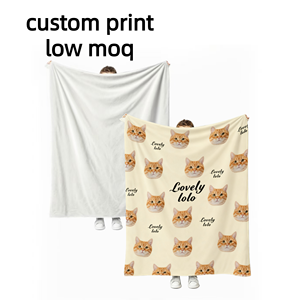 ผ้าห่มนุ่มพิเศษ อุ่นสบาย ใช้ได้ทุกฤดู ลายพิมพ์ ผ้าฟลานเนลถัก ผ้าฟลีซ 100% โพลีเอสเตอร์ ป้องกันไฟฟ้าสถิต ลายน่ารักสำหรับสัตว์เลี้ยง แมว สุนัข - Product Image 2