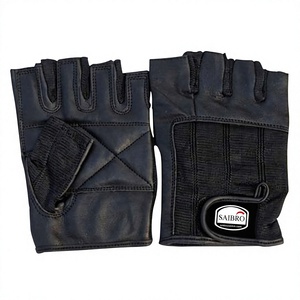 Guantes de Gimnasio de Medio Dedo SAIBRO de Cuero para Levantamiento de Pesas, Equipo de Entrenamiento Unisex - Product Image 4