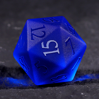 Ensemble de dés DND en cristal K9 personnalisable, 7 pièces, style bleu mat, faits à la main, D6 D20 D12 D00 D10, dés polyédriques DND RPG