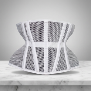 High Quality Light Weight Waist Shaper Steel Boned Underbust White Mesh <b>Corset</b> - Product Image 3