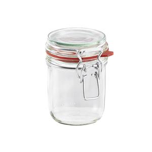 Lot de 6 pots en verre avec anse en fil métallique Leifheit, récipients de rangement pour la cuisine - Product Image 1