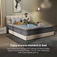 Matelas de luxe en tissu tissé et mousse 200x200 King Queen taille ordinaire matelas enroulé dans une boîte à exporter