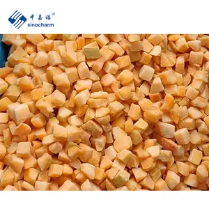 Sinocharm HACCP Approved Wholesale Price 1kg IQF Apricot Diced Retail Pack 10X10mm Frozen Apricot Dices