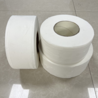 Rouleaux de papier toilette Jumbo, 12 rouleaux/carton, 2 plis, 100% pâte de bois, doux et absorbant, qualité commerciale, compatible avec les distributeurs de papier toilette Jumbo