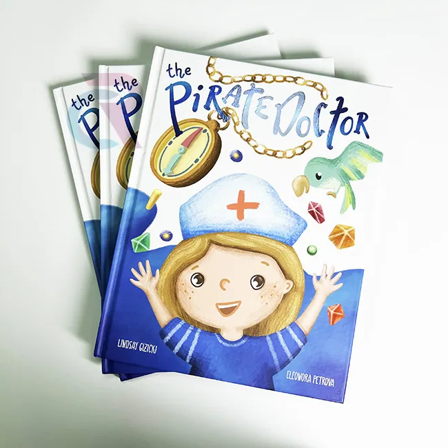 Spot UV ve etiket ile özel ciltli çocuk kitap baskı