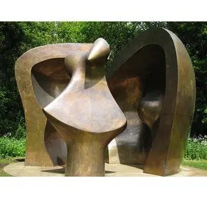 Escultura de cobre famosa escultura de metal para jardim ao ar livre escultura abstrata de cobre bronze Henry Moore para venda