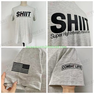 黑色t恤棉男装Coton t恤定制印花设计广州供应商中国制造 - Product Image 6