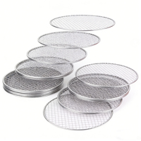 Grille de barbecue ronde en acier inoxydable de qualité alimentaire, diamètre personnalisé, idéale pour le camping et les pique-niques en extérieur