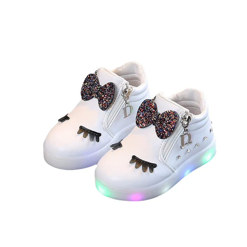 Spring and Autumn children's sneakers girl's light shoes LED bright lights luminous children's shoes