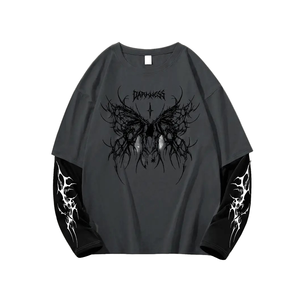 OEM&ODM Men's Hooded Velour Autumn <b>Patchwork</b> Style Long Sleeve <b>Shirt</b> Screen Printing Process Waterproof Wholesale Customization - Product Image 2