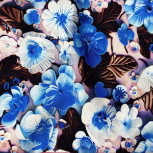Rouleau de tissu en viscose imprimé floral 5D, Challis en rayonne pour robes, vente en gros - Product Image 4