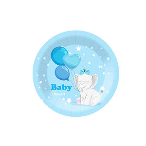 Juego de Decoración de Cumpleaños JIALIN con Diseño de Elefante Azul de Dibujos Animados y Koala Rosa para Niños con Artículos de Fiesta Desechables - Product Image 4
